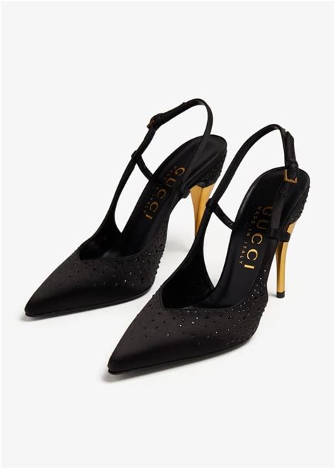 gucci silver slingback|gucci priscilla slingback pump.